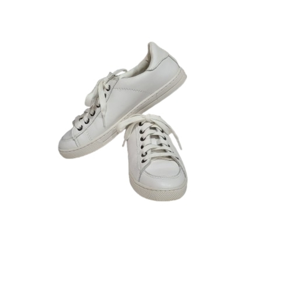 Coach Porter White Leather Sneakers Size 6.5  Minimalist